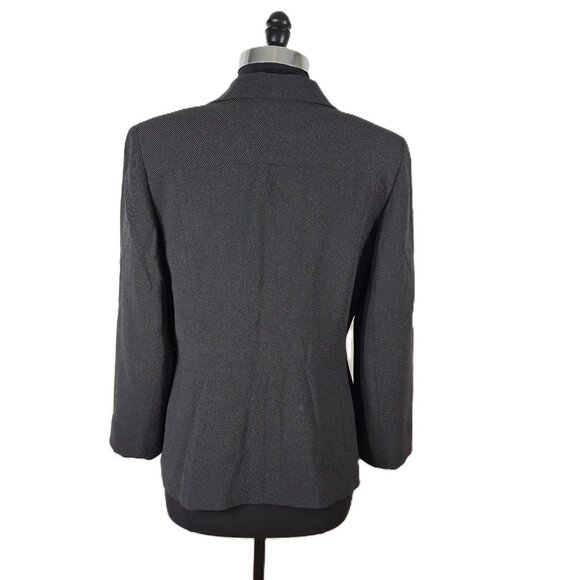 Anne Klein Tailored One Button Career Suit Blazer Jacket Sz 12 Lined Vintage - Picture 8 of 15